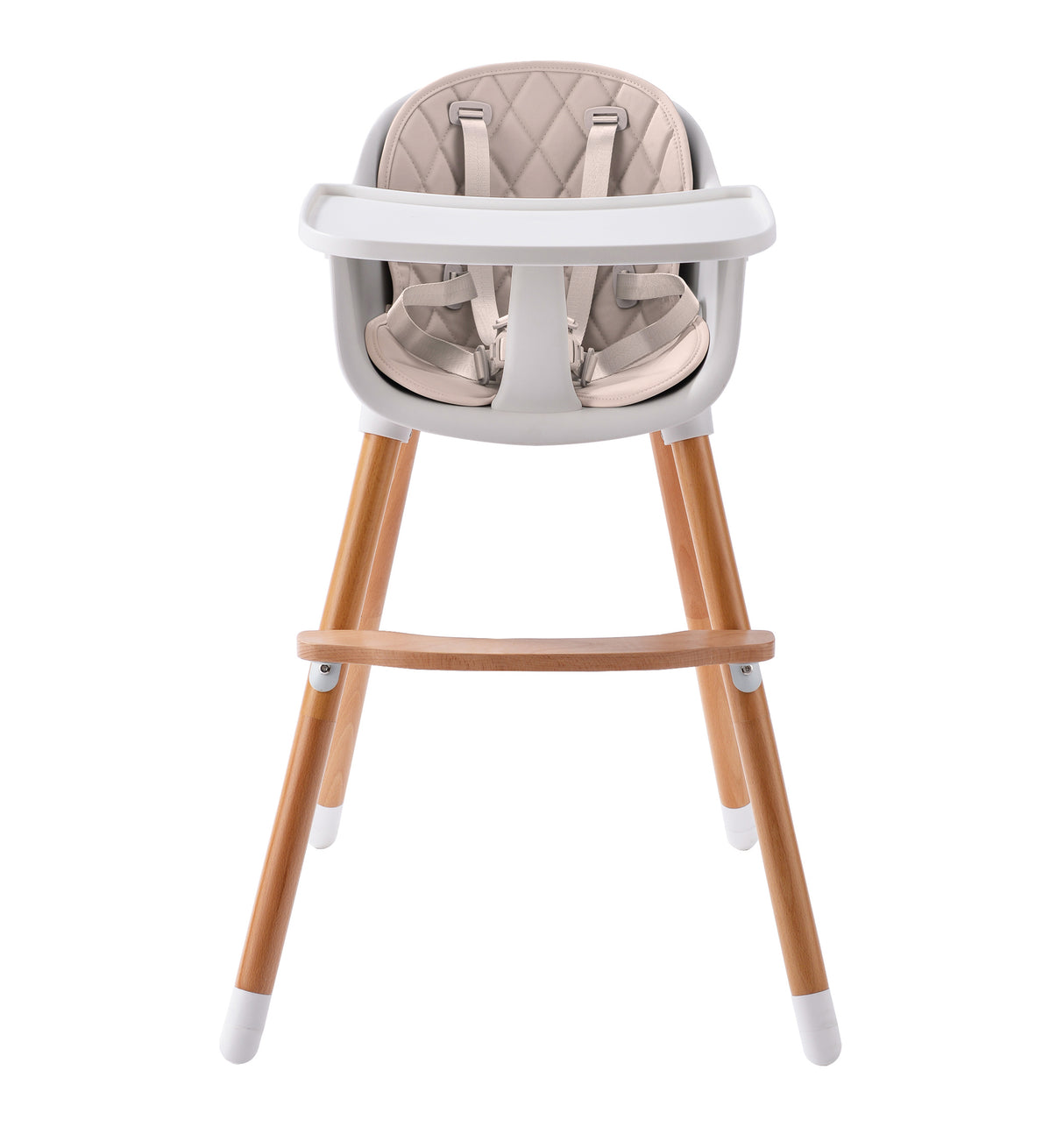 JOY BABY Amelia Beige 2-in-1 Timber Highchair