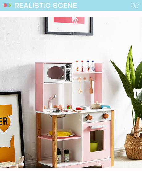 ALL 4 KIDS Peyton Pink Pretend Play Kitchen