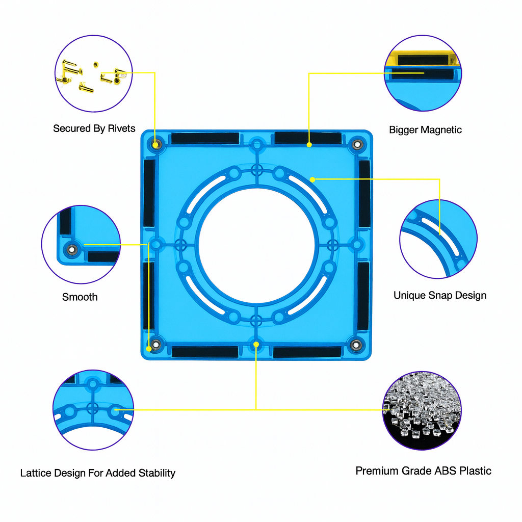 MNTL Fluorescent Magnetic Marble Run Set 101 Pcs