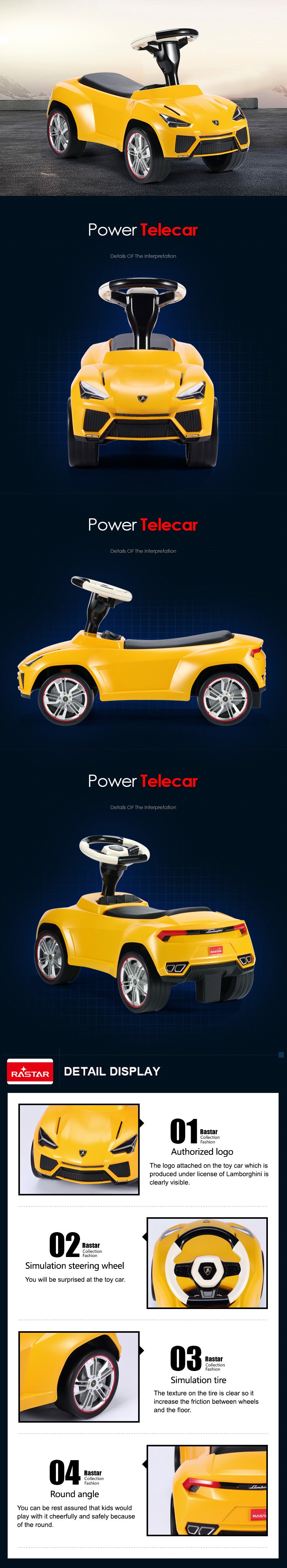 Rastar Licensed Lamborghini Urus Push Car