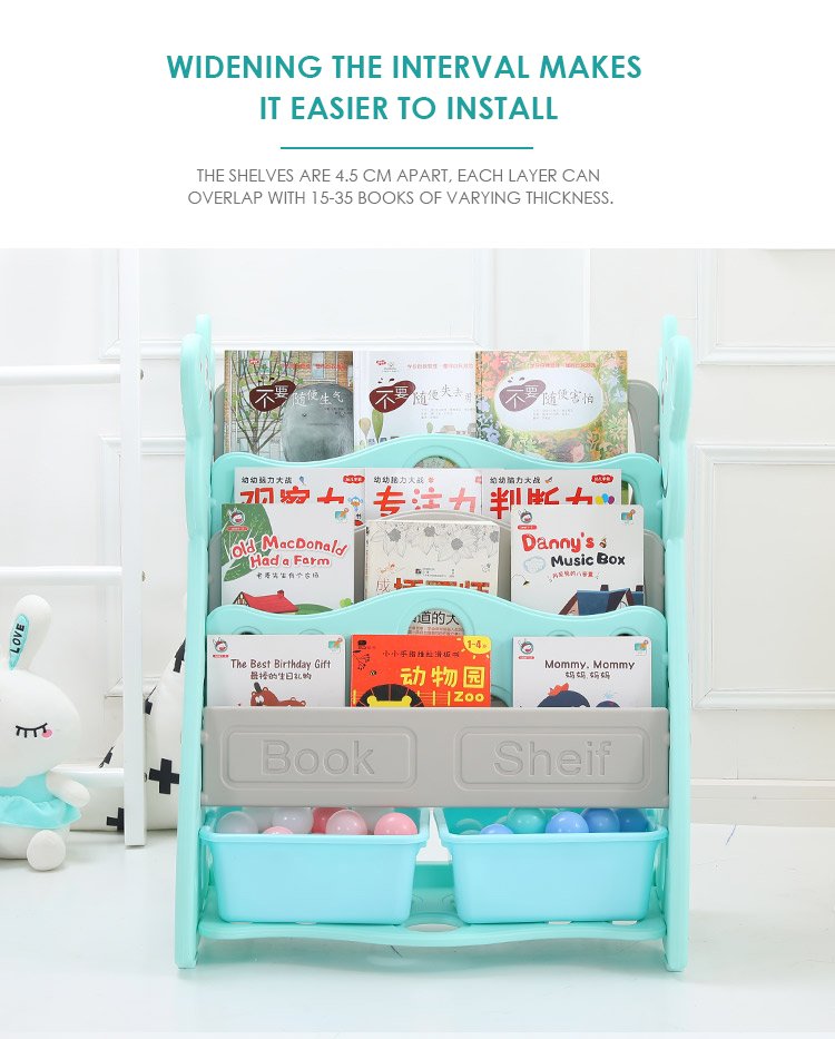 ALL 4 KIDS Lily the Giraffe Magazine Bookcase - Powder Blue