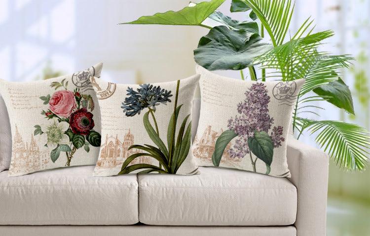 All 4 Kids 45cm Square Throw Pillow Cushion Cover - Country Flower