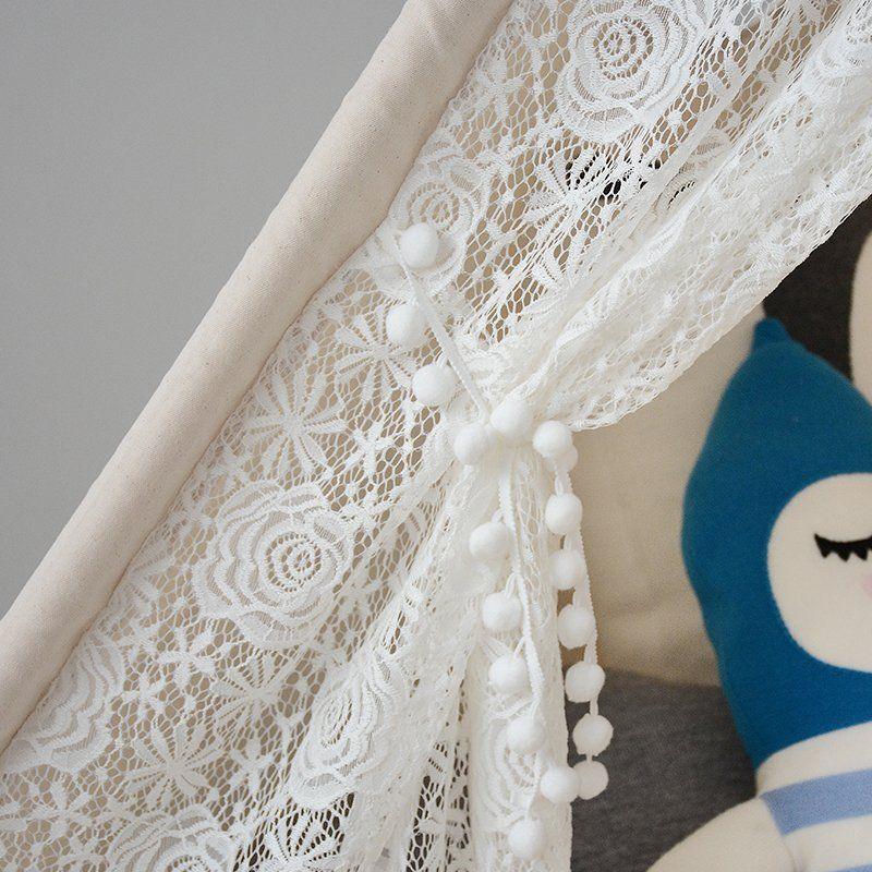 ALL 4 KIDS Allison Lace Kids Square Teepee Tent