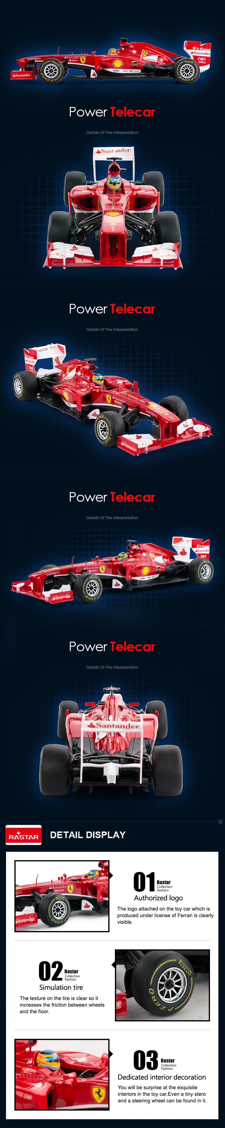 Rastar Licensed 1:12 Radio Control Car - Ferrari F141