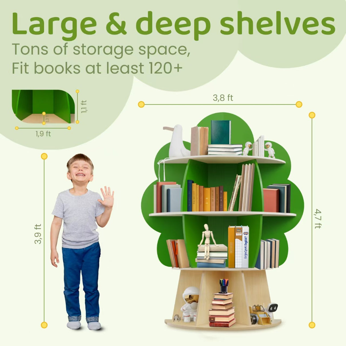 All 4 Kids Bloom Tree Kids Montessori Bookshelf