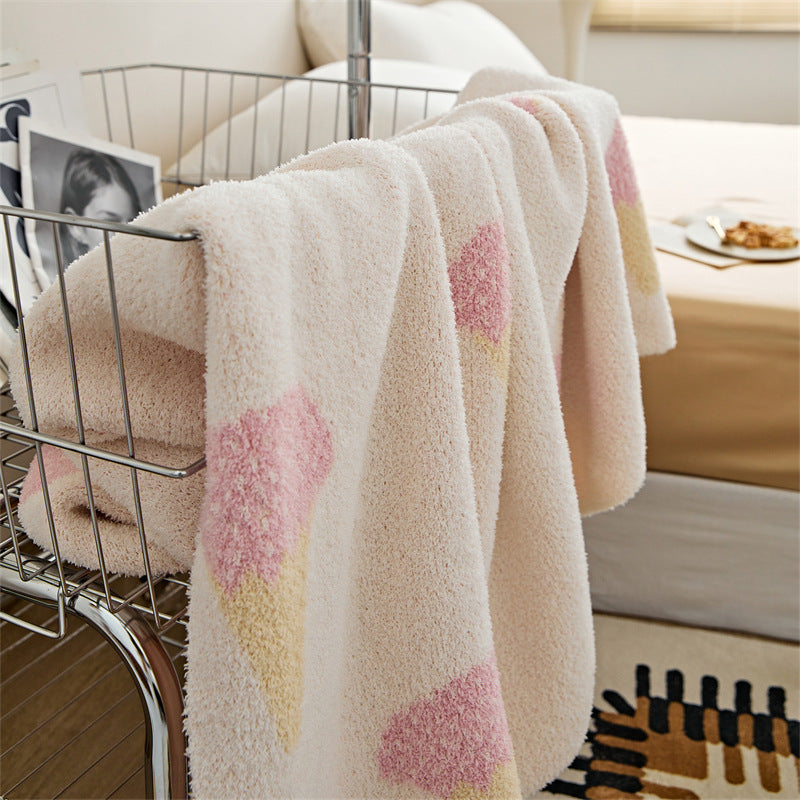 All 4 Kids Pastel Ice Cream Throw Blanket