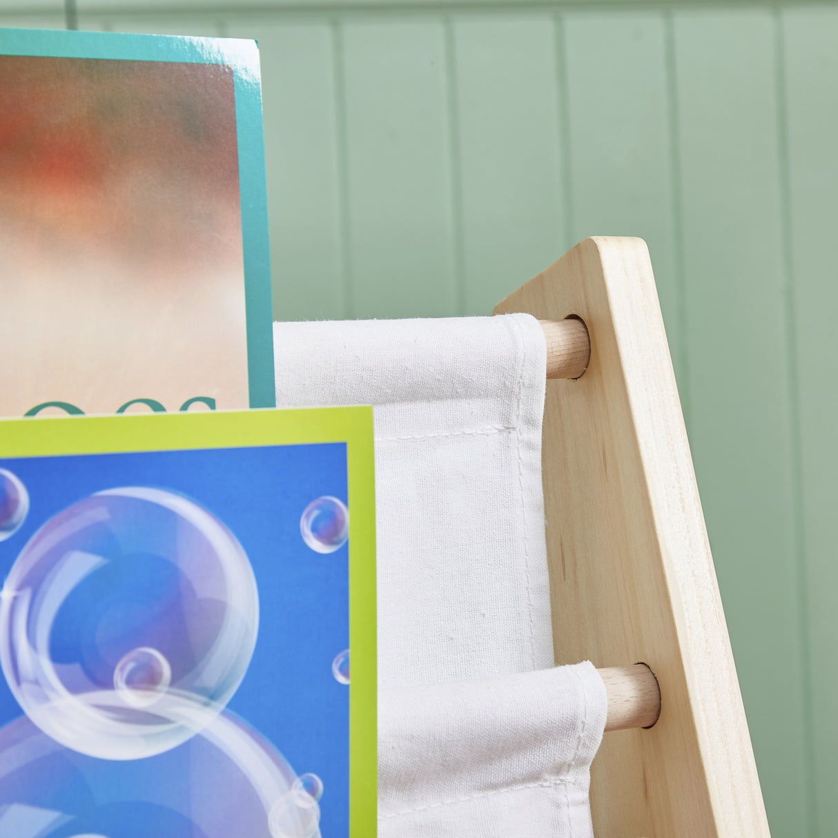 ALL 4 KIDS Henry Kids Wooden Canvas Sling Magazine Bookcase