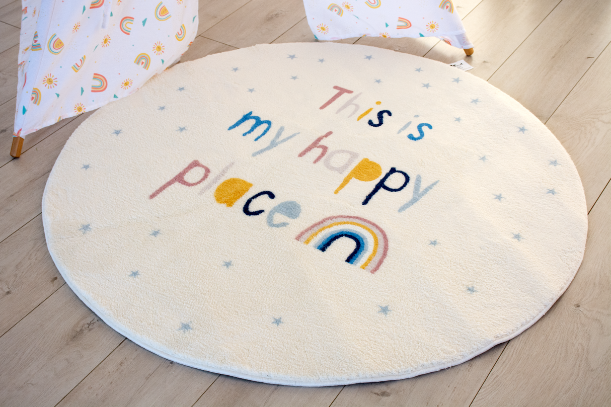 ALL 4 Kids This is My Happy Place Round Rug 160x160cm