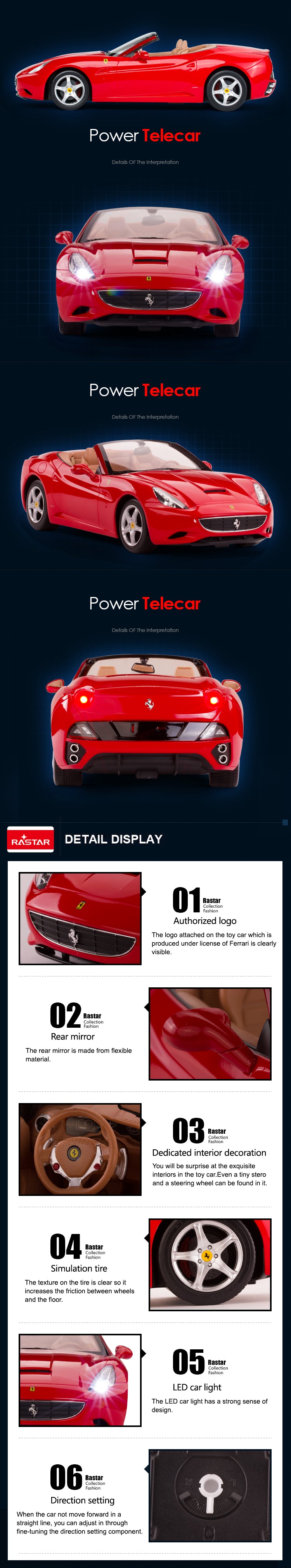 Rastar Licensed 1:12 Radio Control Car - Ferrari California