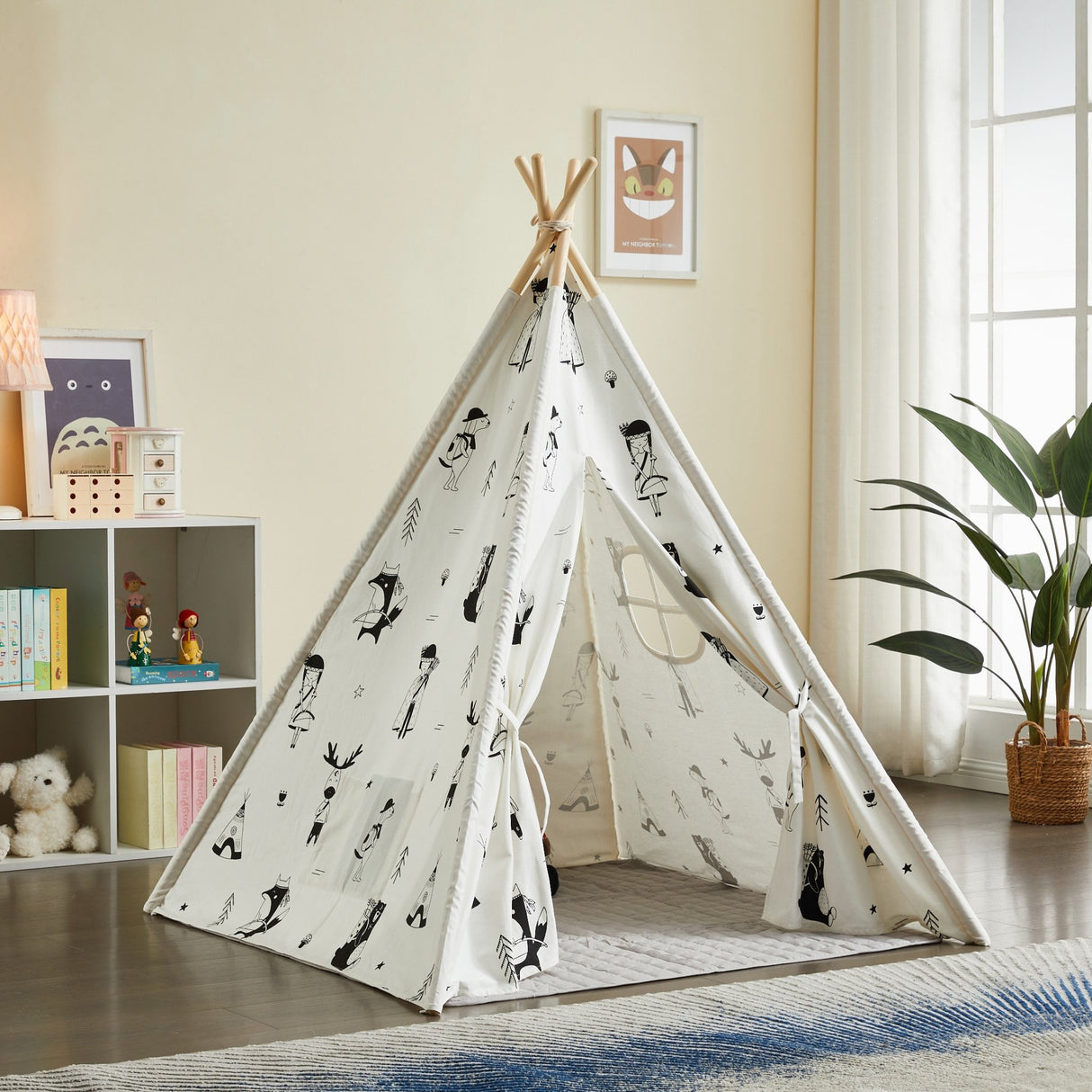 ALL 4 KIDS Ryan Canvas Kids Square Teepee Tent