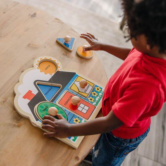 Melissa & Doug First Shapes Knob Puzzle 5pce