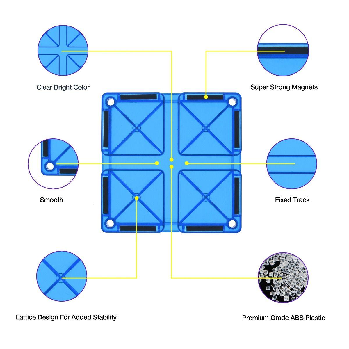 MNTL Magnetic Car Track Set 52 Pieces
