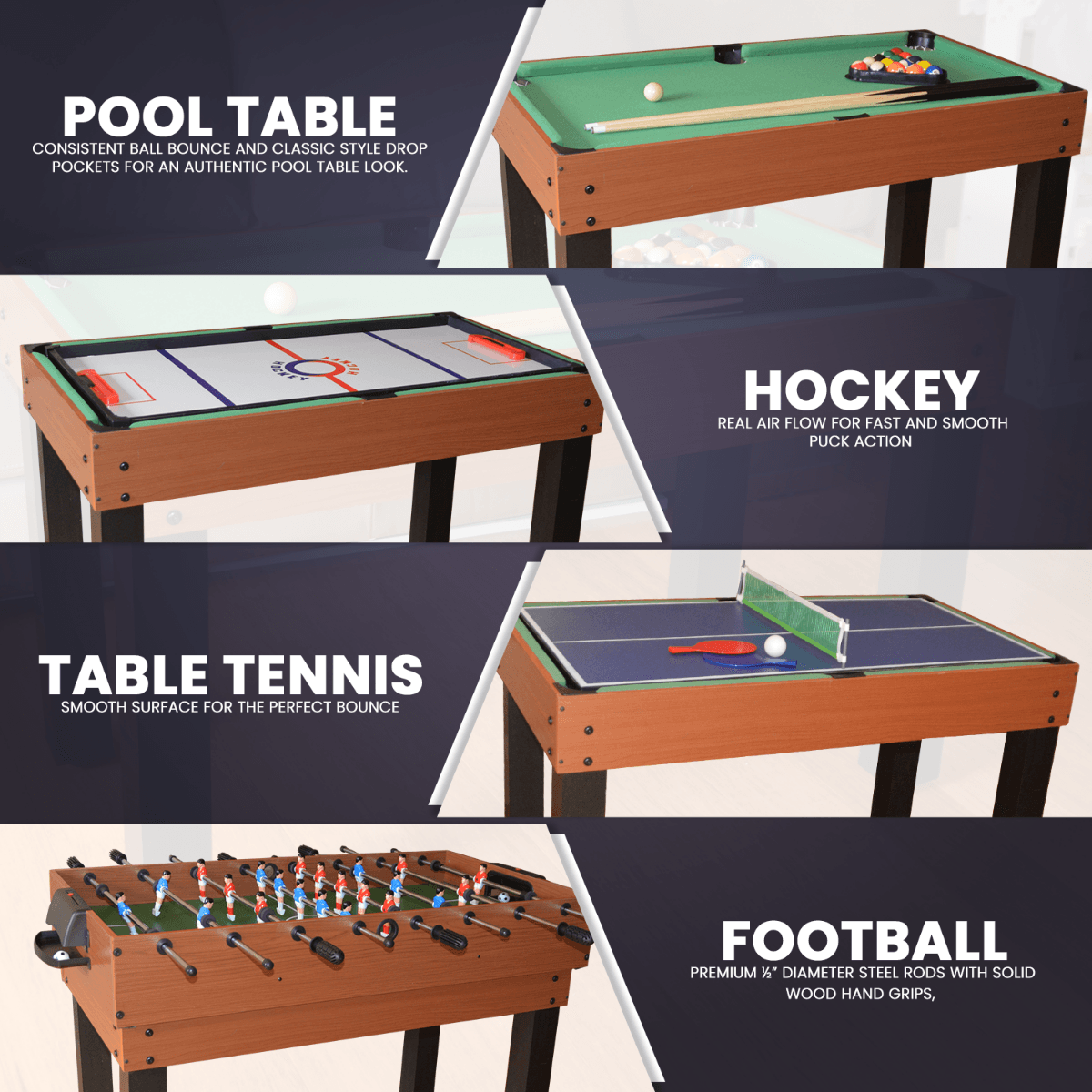 All 4 Kids James 4 in 1 4FT Activity Entertainment Foosball Table