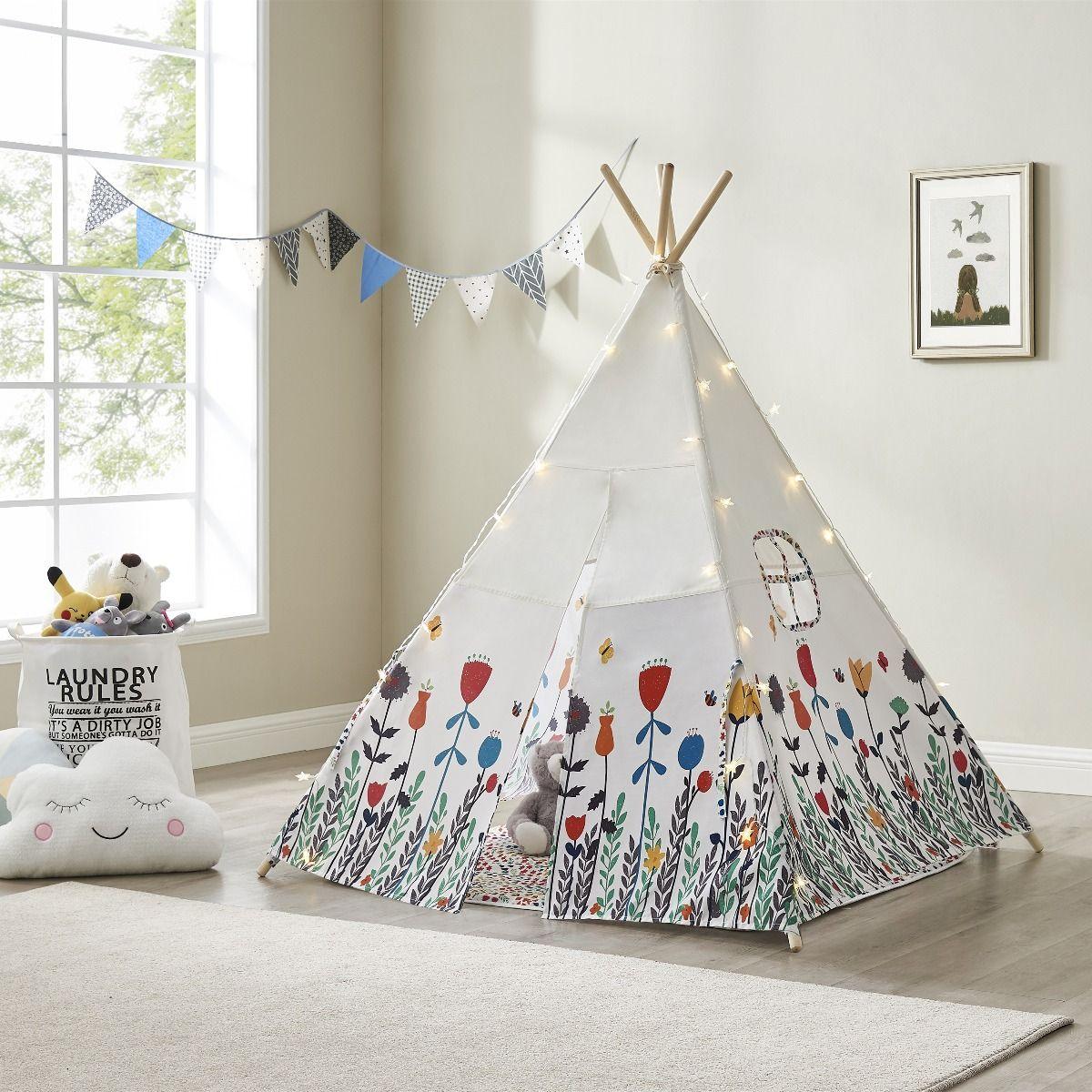 ALL 4 KIDS Camila Kids Flora Square Teepee Tent