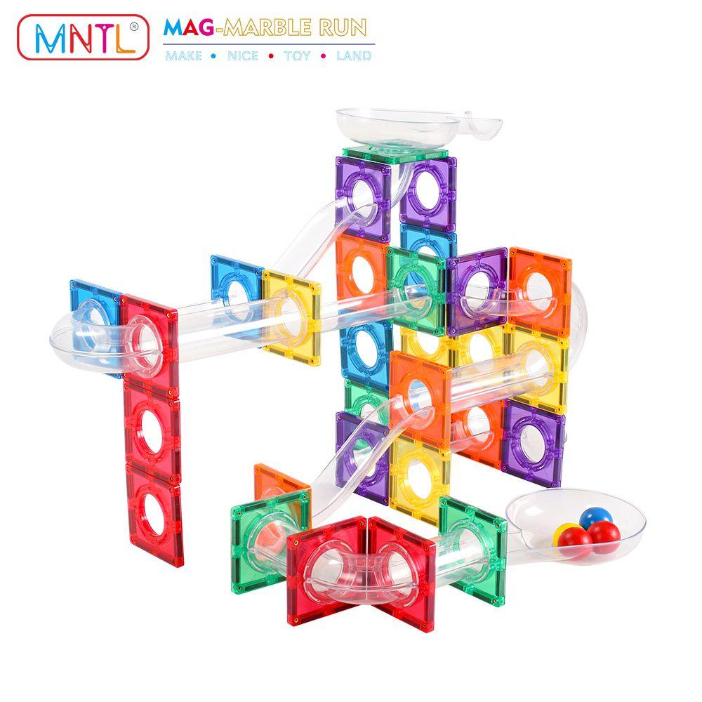 MNTL Magnetic Tiles Marble Run 100 Pcs Set