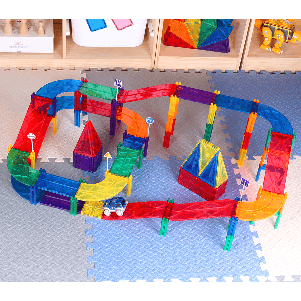 MNTL Magnetic Car Track Set 52 Pieces