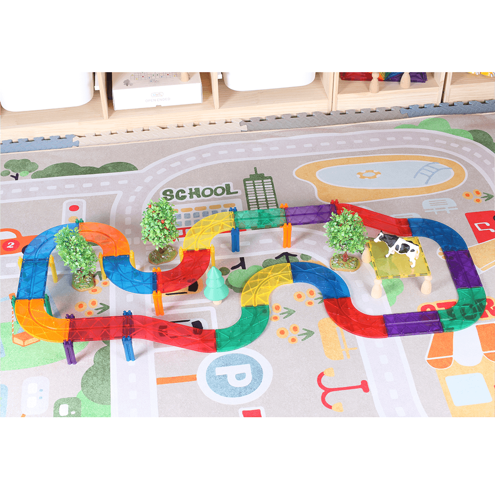 MNTL Magnetic Car Track Set 108 Pieces