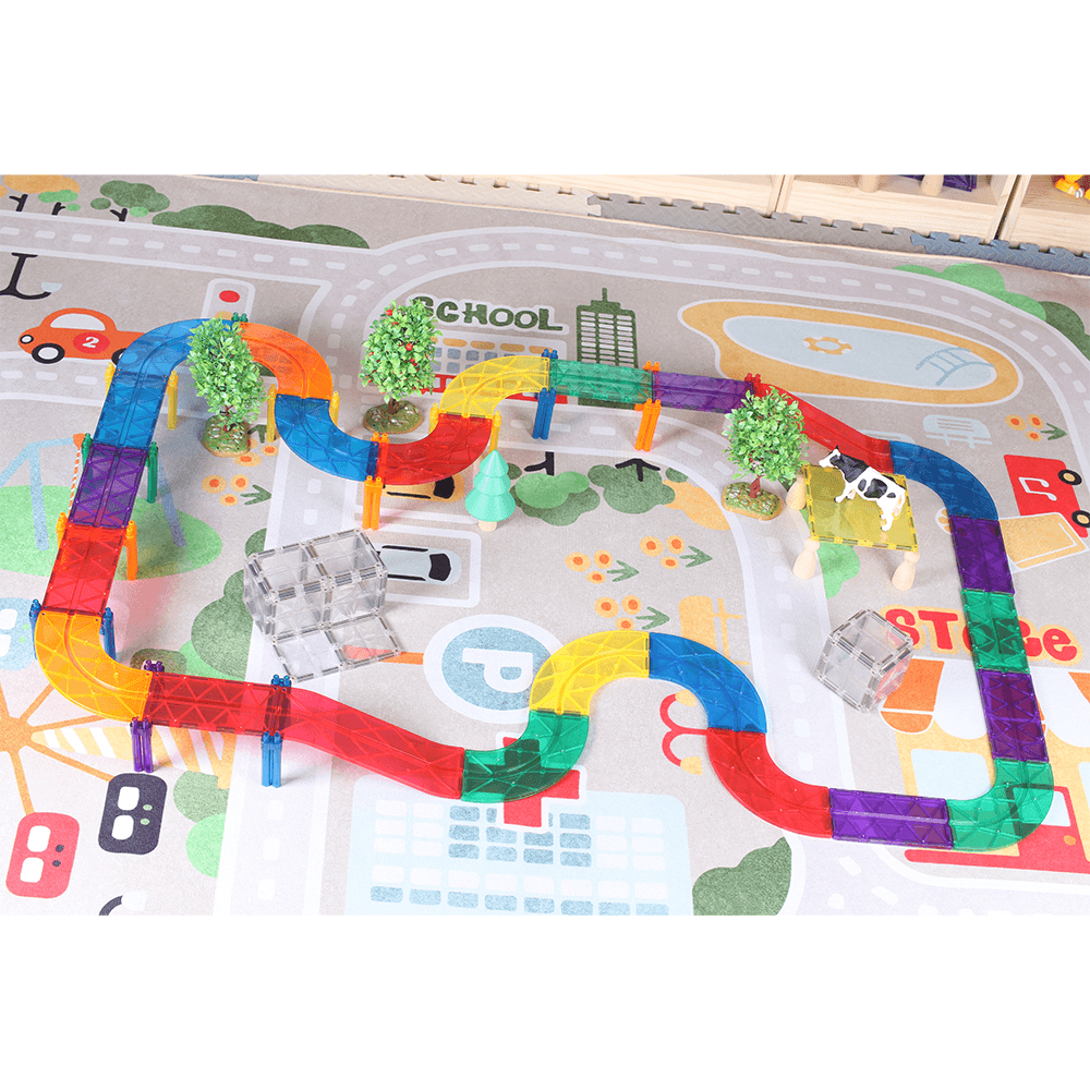 MNTL Magnetic Car Track Set 108 Pieces