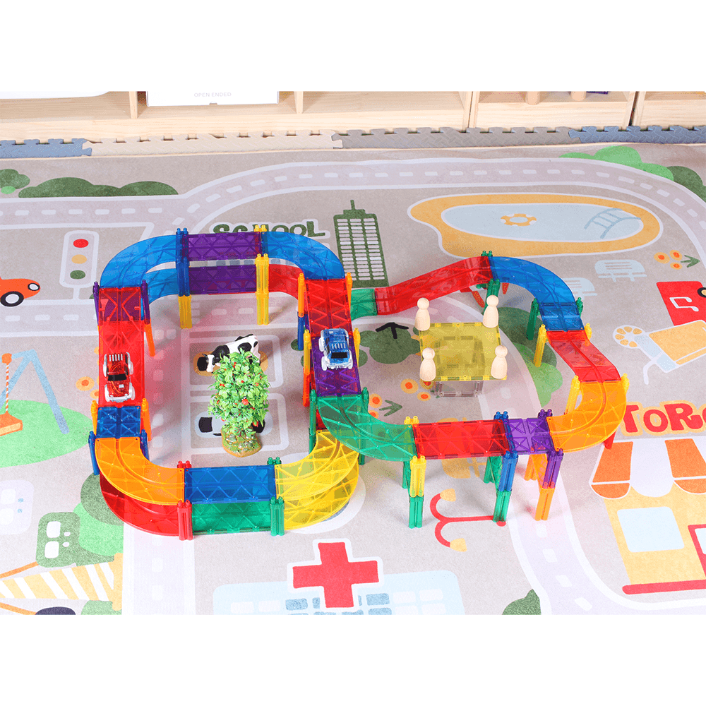 MNTL Magnetic Car Track Set 108 Pieces