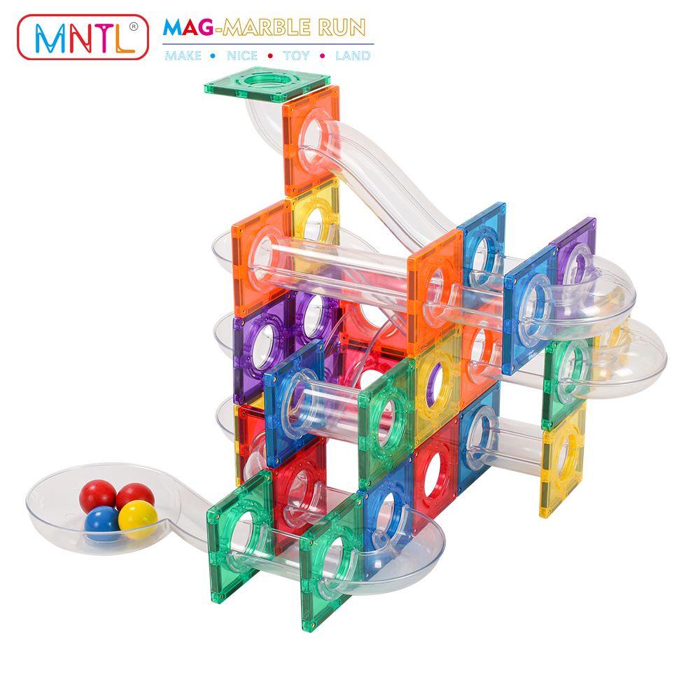 MNTL Magnetic Tiles Marble Run 100 Pcs Set