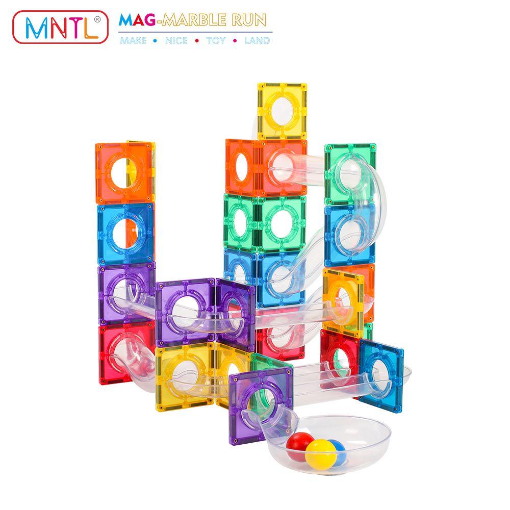 MNTL Magnetic Tiles Marble Run 100 Pcs Set