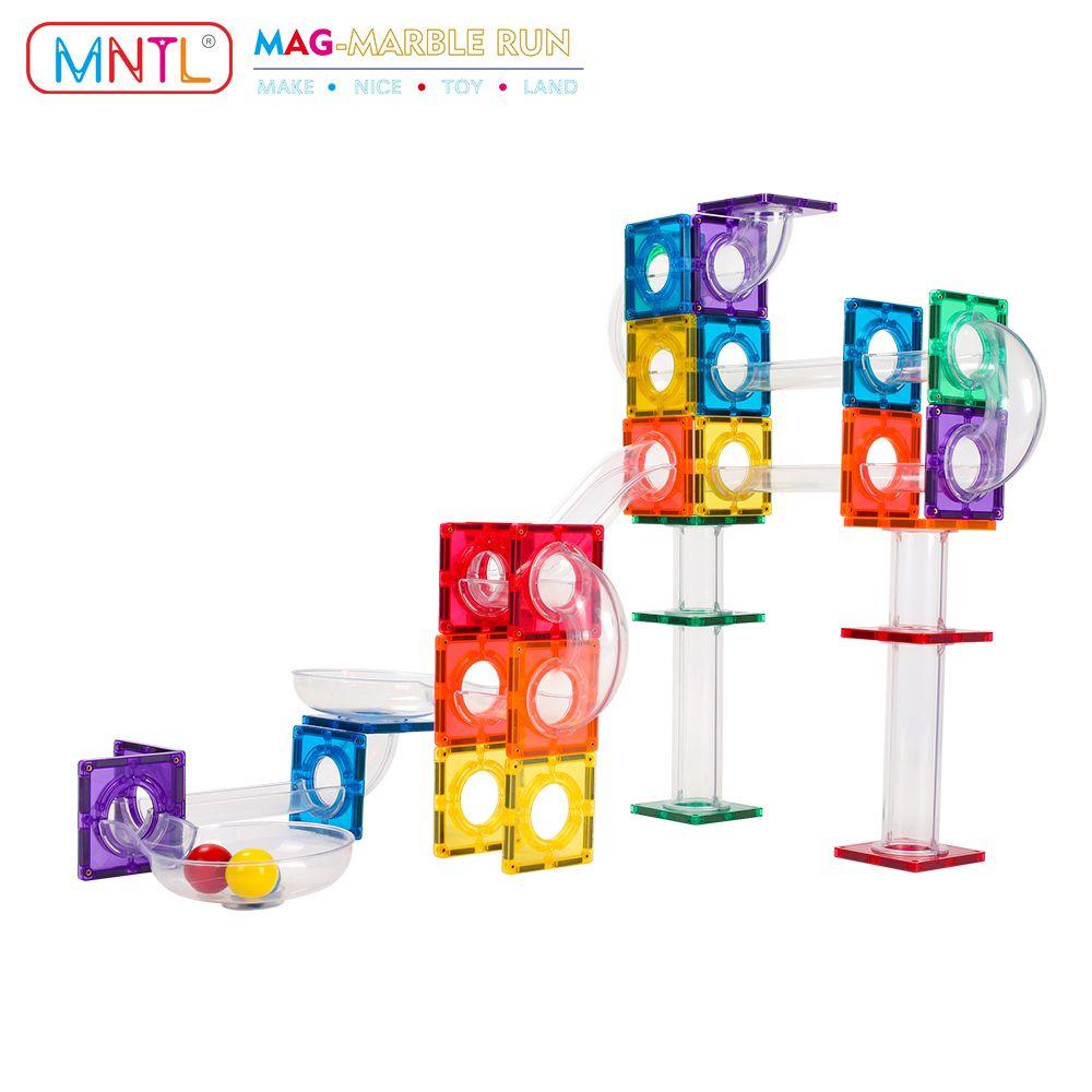 MNTL Magnetic Tiles Marble Run 100 Pcs Set