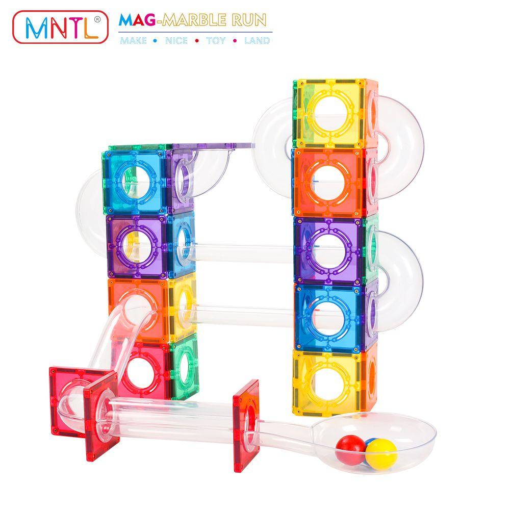 MNTL Magnetic Tiles Marble Run 100 Pcs Set