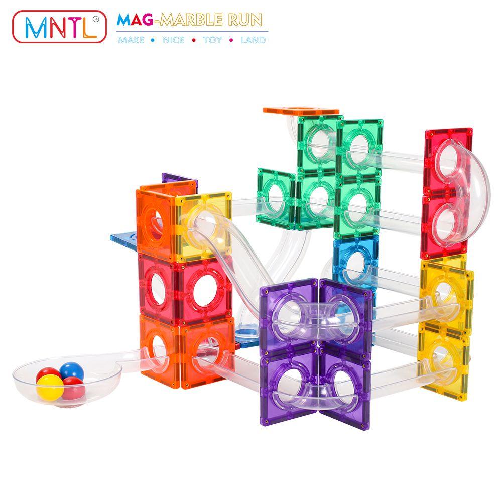 MNTL Magnetic Tiles Marble Run 100 Pcs Set