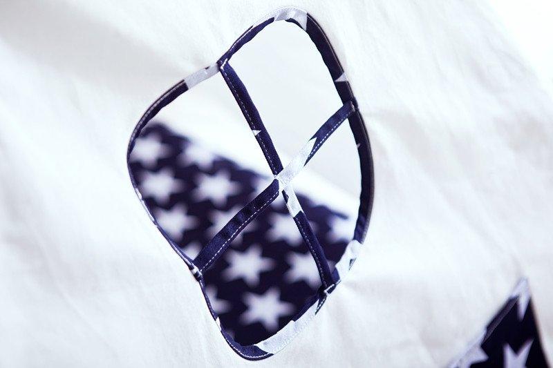 ALL 4 KIDS Liam Large Cotton Canvas Kids Blue Star Teepee Tent