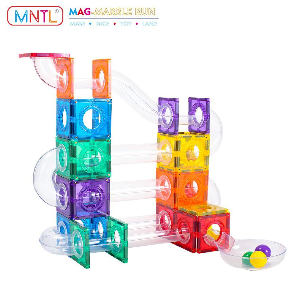 MNTL Magnetic Tiles Marble Run 100 Pcs Set