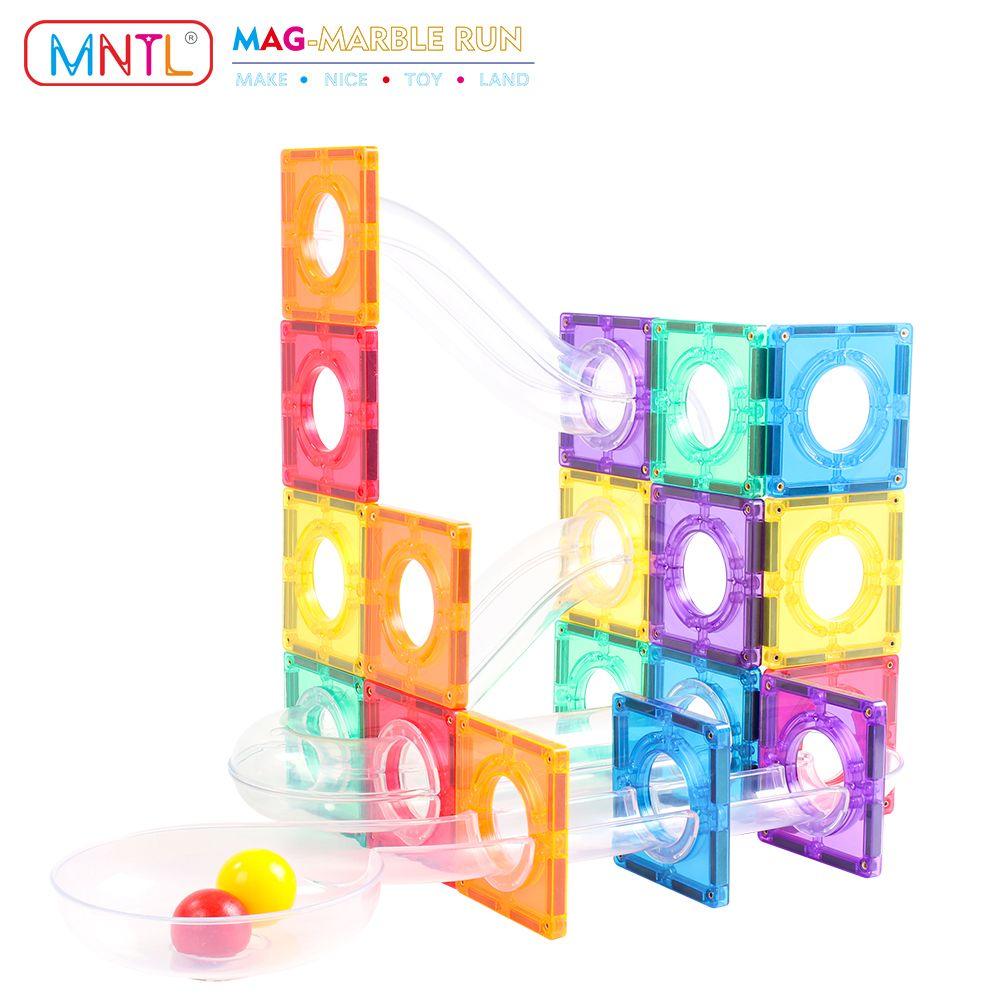 MNTL Magnetic Tiles Marble Run 100 Pcs Set