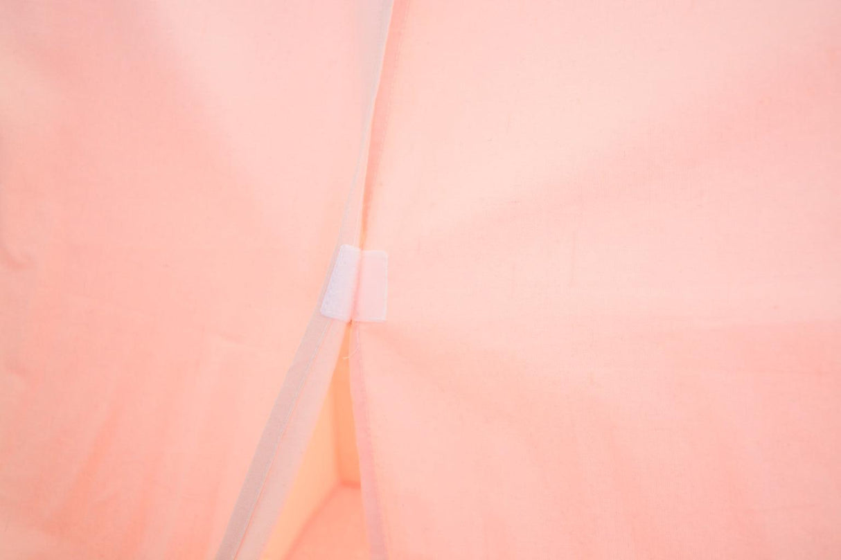 All 4 Kids Sofia Pink Cotton Canvas Kids Square Teepee Tent with Flag