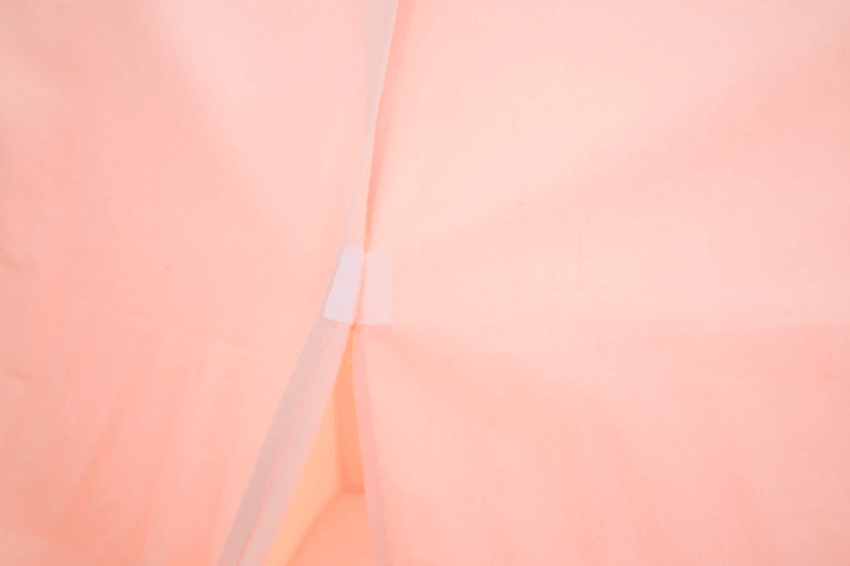 All 4 Kids Sofia Pink Cotton Canvas Kids Square Teepee Tent with Flag