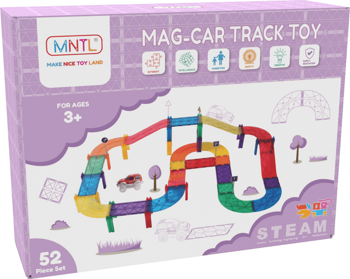 MNTL Magnetic Car Track Set 52 Pieces