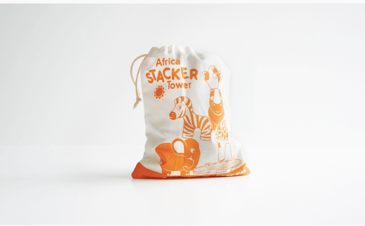 Le Toy Van Petilou Africa Stacking Tower & Bag