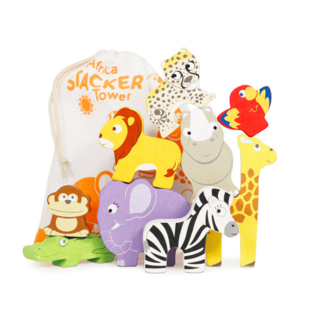 Le Toy Van Petilou Africa Stacking Tower & Bag