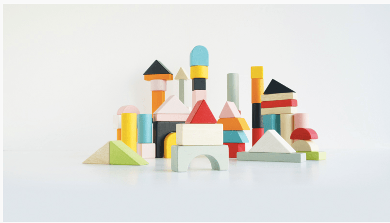 Le Toy Van Petilou 60 piece Building Blocks Set & Bag