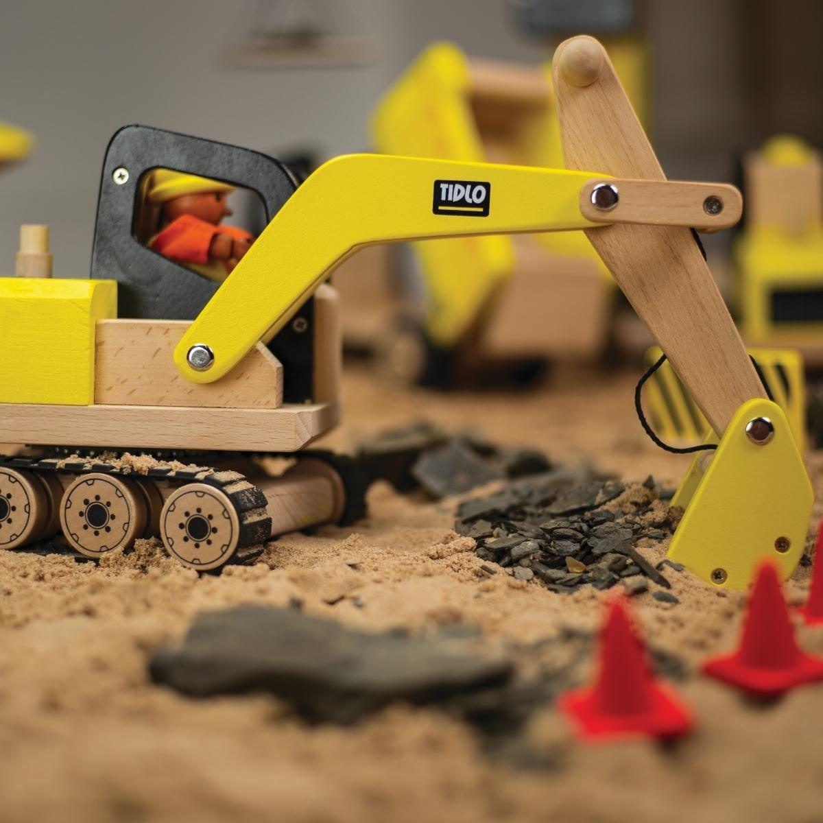 Tidlo Wooden Construction Toy -  Digger