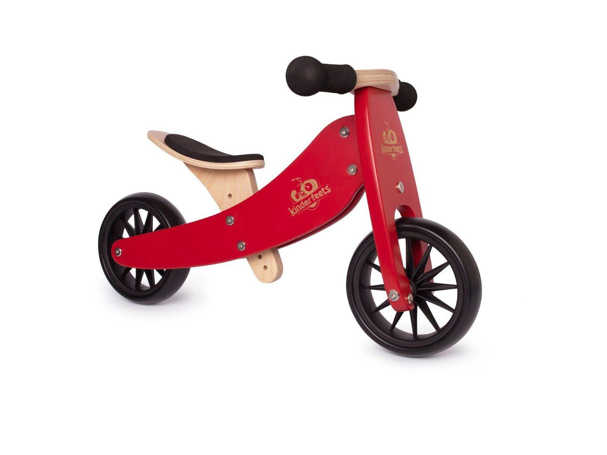Kinderfeets Tiny Tot 2-in-1 Trike Balance Bike - Cherry Red