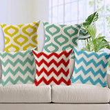 All 4 Kids 45cm Square Throw Pillow Cushion Cover - Wave Pattern