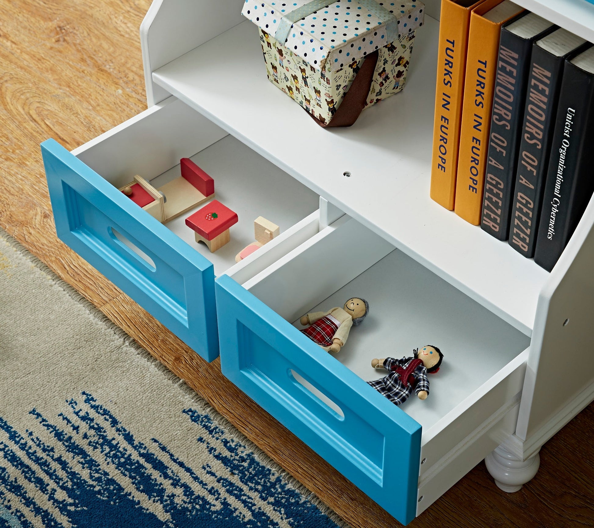 ALL 4 KIDS Gloria Blue Bookcase Book Shelf Storage Unit
