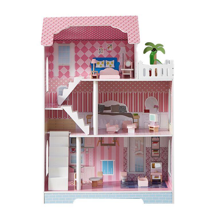 ALL 4 KIDS 3 Level Quinn Dollhouse with Furniture