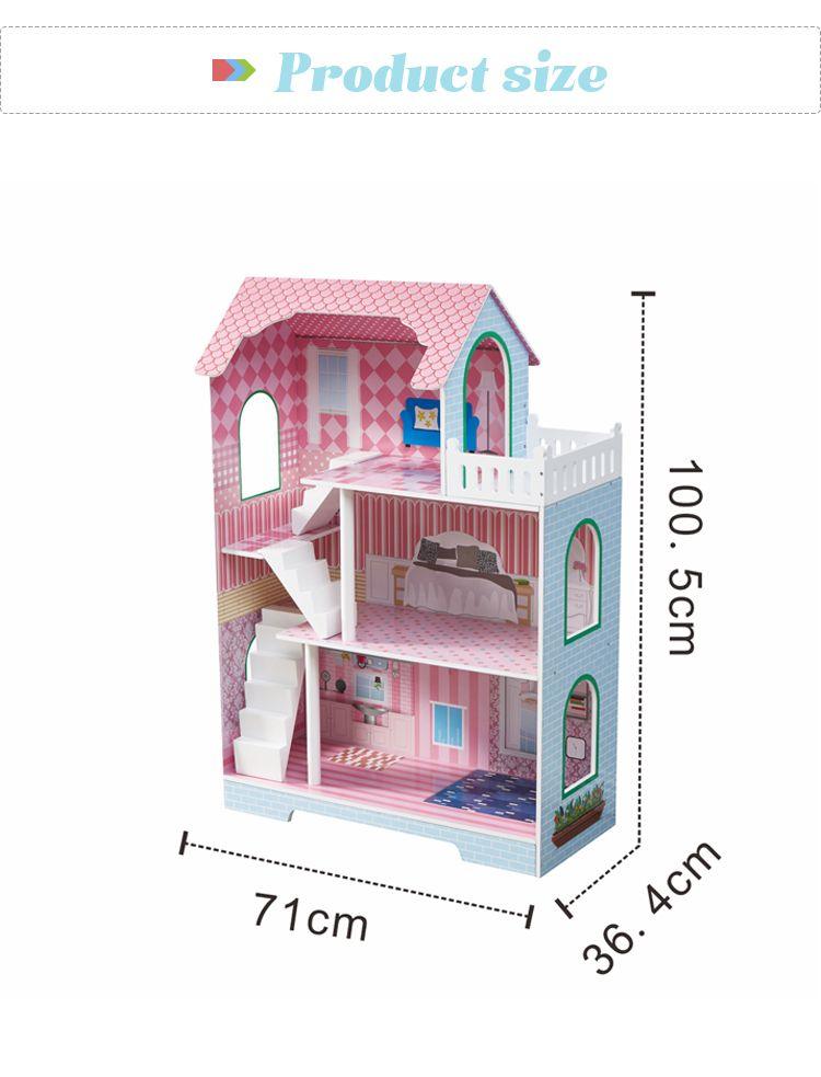 ALL 4 KIDS 3 Level Quinn Dollhouse with Furniture