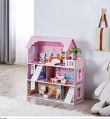 ALL 4 KIDS 3 Level Paisley Dollhouse with Furniture