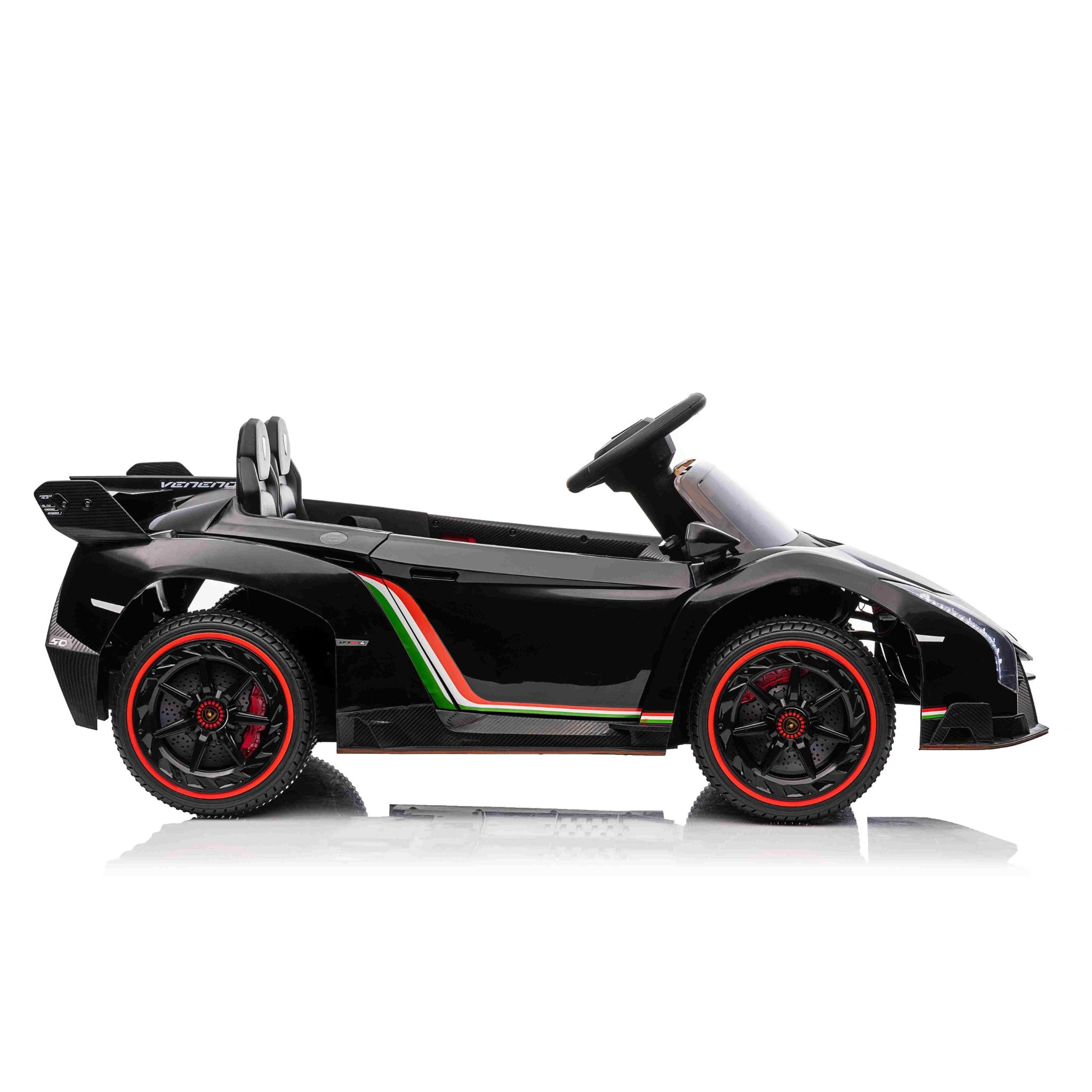 All 4 Kids Licensed Lamborghini Veneno Roadster Electrical Ride on Car - Black