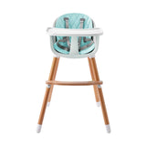 JOY  BABY Amelia 2-in-1 Timber Highchair - Blue