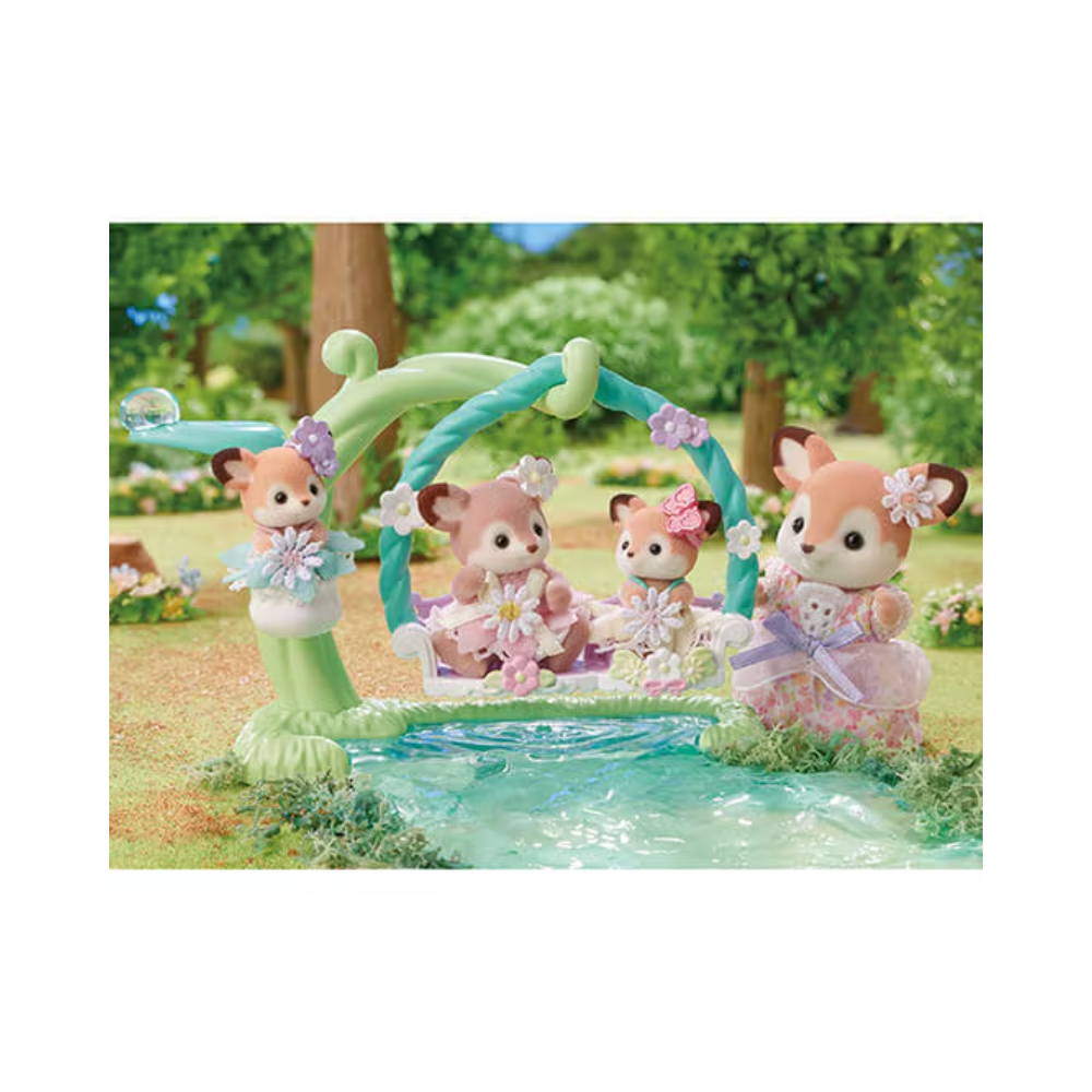 Sylvanian Families Deer Babies - Floral Swing Set