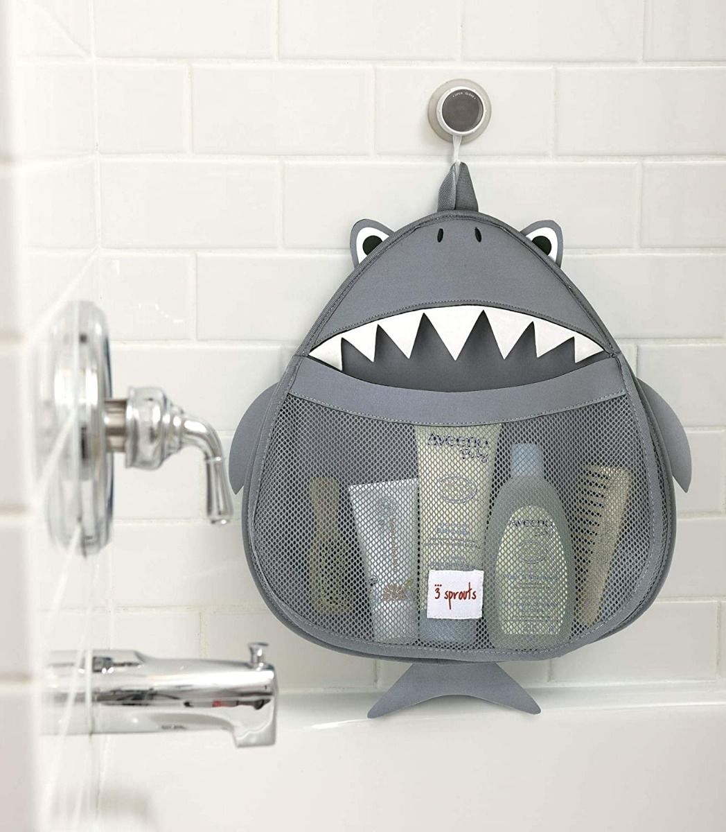 3 Sprouts Bath Storage - Grey Shark