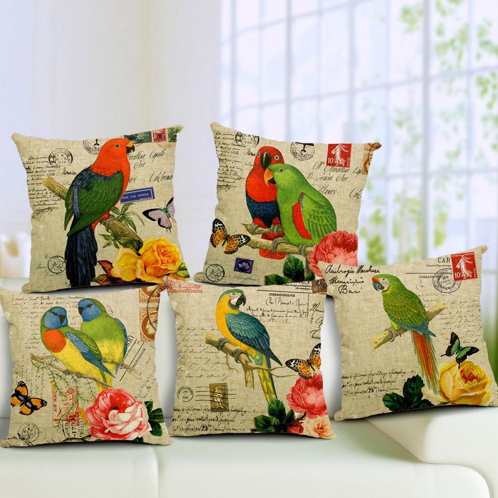 All 4 Kids 45cm Square Throw Pillow Cushion Cover - Lorikeet