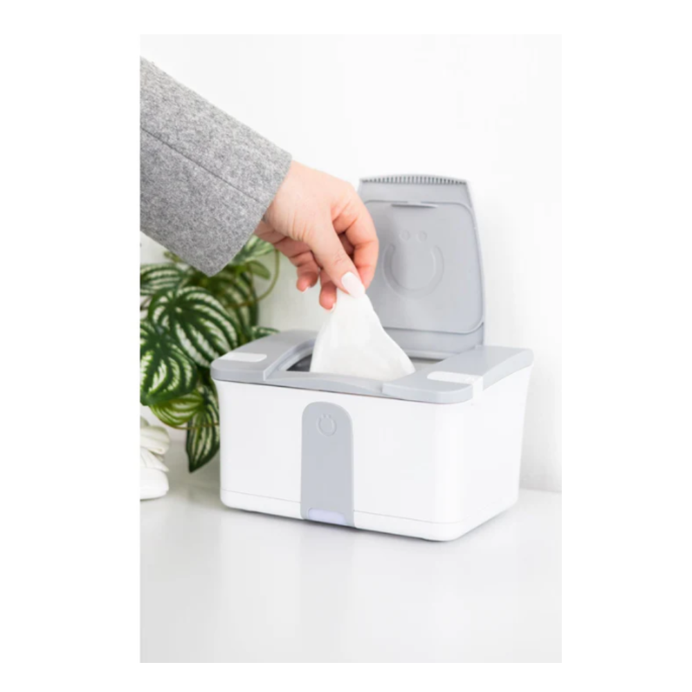 Ubbi Wipes Warmer - White/Grey